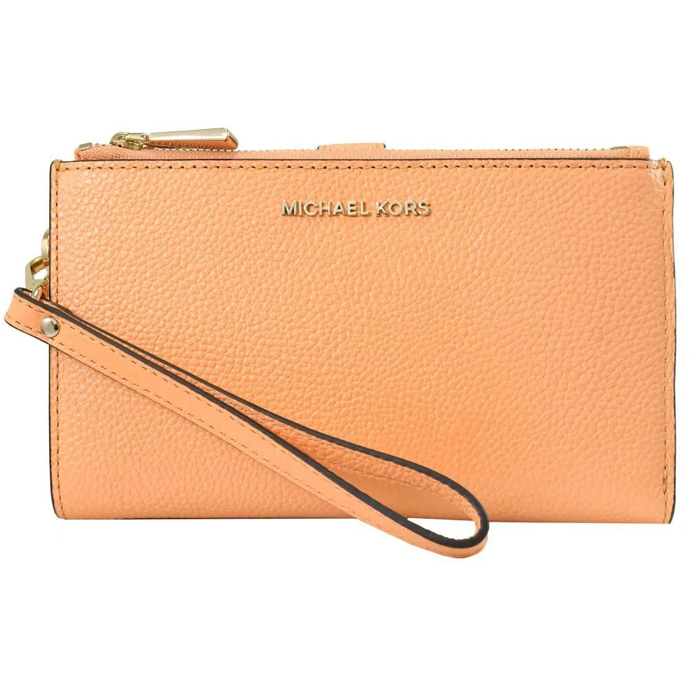 MICHAEL KORS Jet Set 荔枝皮革手提式雙拉鍊長夾.粉橘 價格比較,價格查詢,歷史價格詳細信息