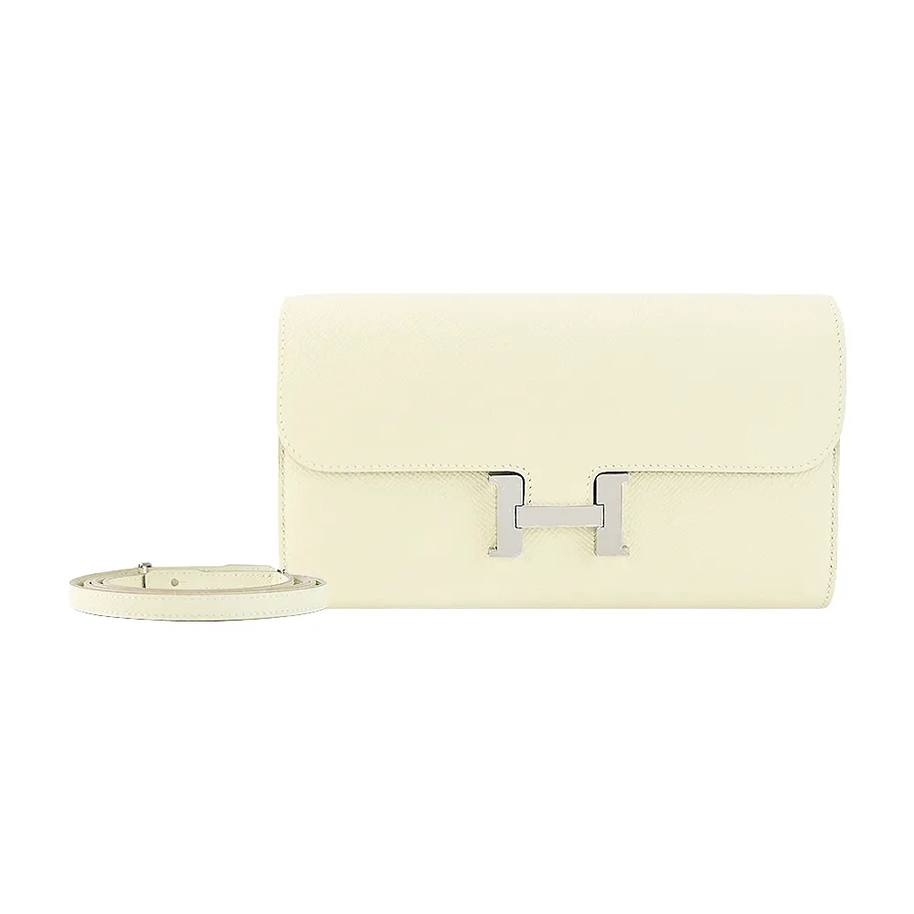 HERMES Epsom 皮革自由之城圖案絲巾ㄇ型長夾(大象灰) H084387CKAH 歷史價格詳細信息