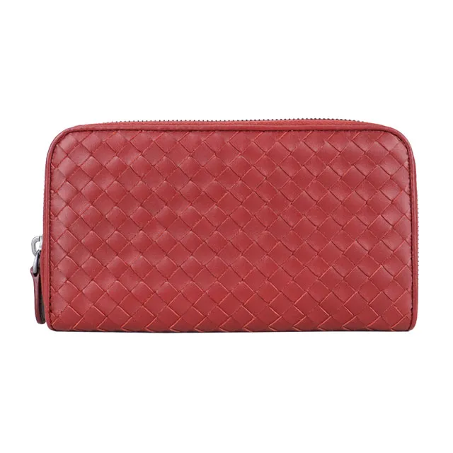 BOTTEGA VENETA 寶緹嘉 經典編織小羊皮拉鍊長夾 金銅色 歷史價格詳細信息