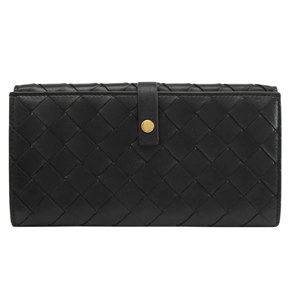 BOTTEGA VENETA 608072 編織小羊皮釦式長夾.深酒紅/粉 歷史價格詳細信息