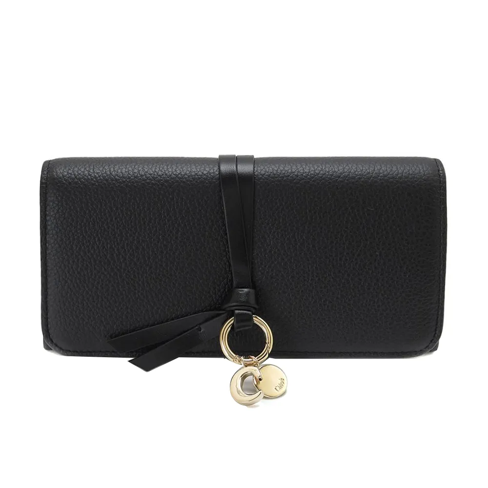 Chloe ALPHABET C LOGO  小牛皮翻蓋卡片/名片夾(黑色) 歷史價格詳細信息