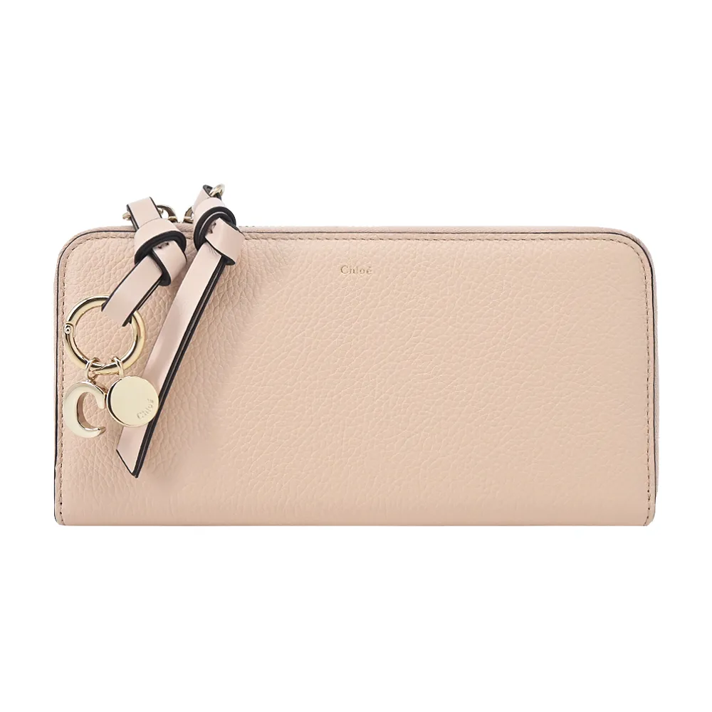 Chloe ALPHABETC LOGO 小牛皮拉鍊長夾(灰色) 歷史價格詳細信息