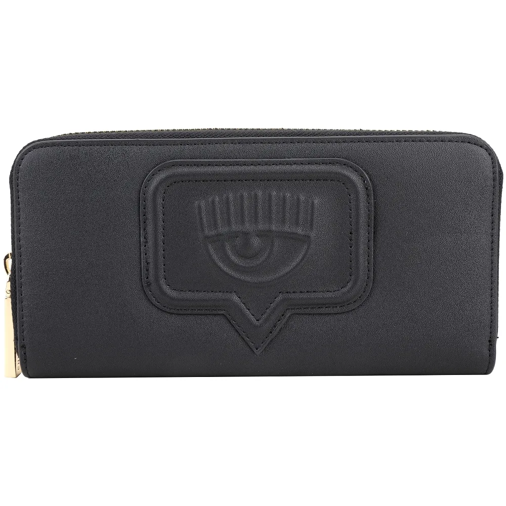 Chiara Ferragni eyelike 立體眨眼對話框漆皮化妝包(黑色) 歷史價格詳細信息