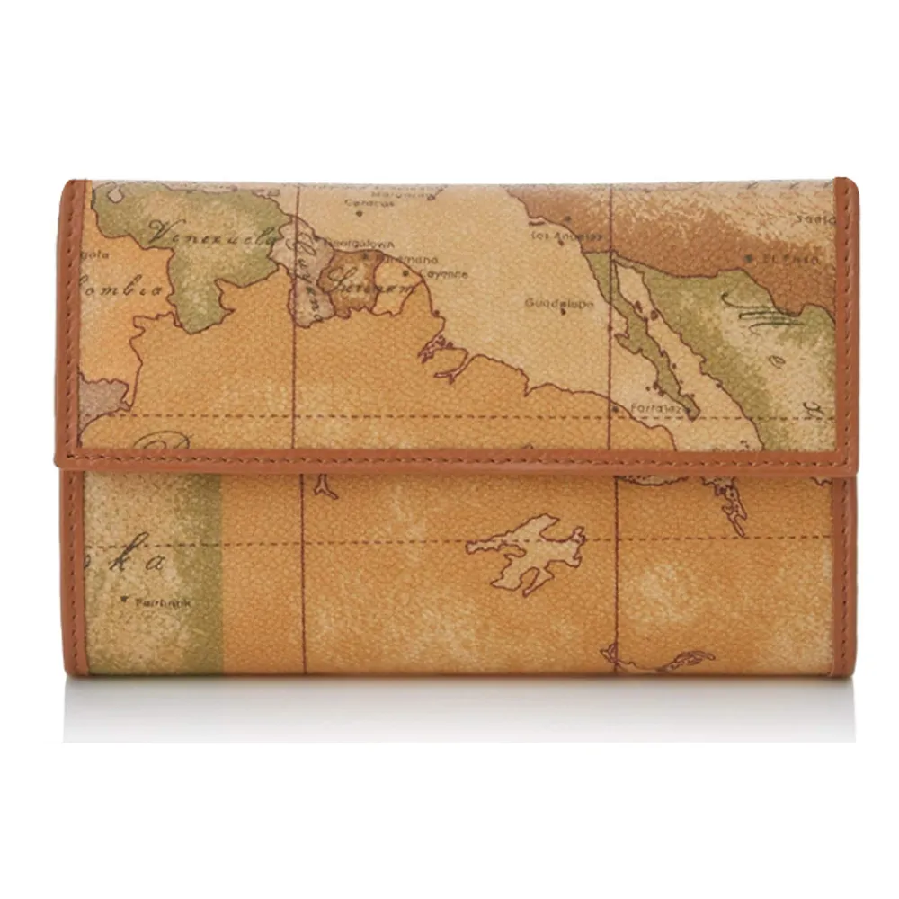 【Alviero Martini 義大利地圖包】扣式長把手提肩背托特包(小)-地圖黃 歷史價格詳細信息