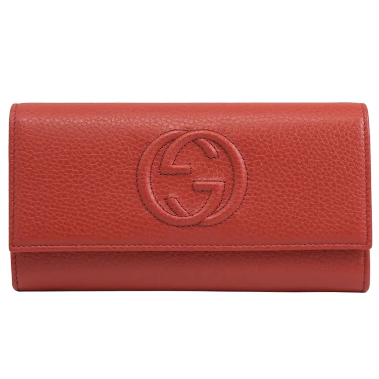 GUCCI 經典雙 LOGO緹花帆布皮革飾邊短夾(附零錢/卡其) 歷史價格詳細信息