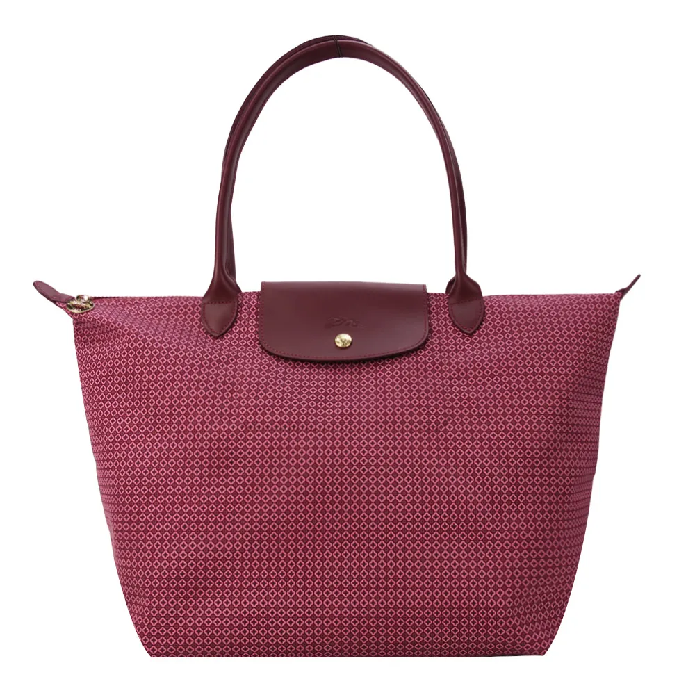 LONGCHAMP LE PLIAGE COLLECTION系列千鳥格紋帆布電腦後背包(海軍藍x白蘭地酒) 歷史價格詳細信息