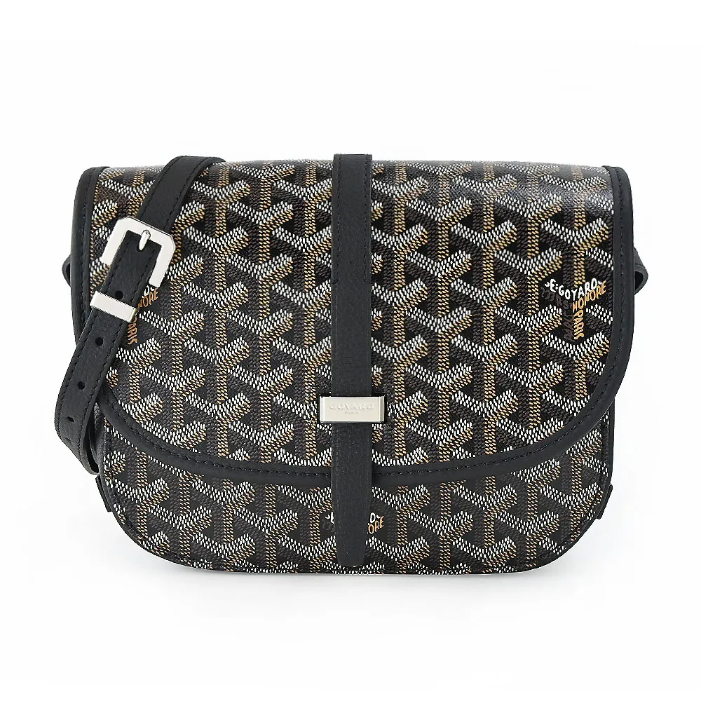 GOYARD BELVEDERE 經典LOGO防水帆布翻蓋馬鞍斜包-小/海軍藍 歷史價格詳細信息