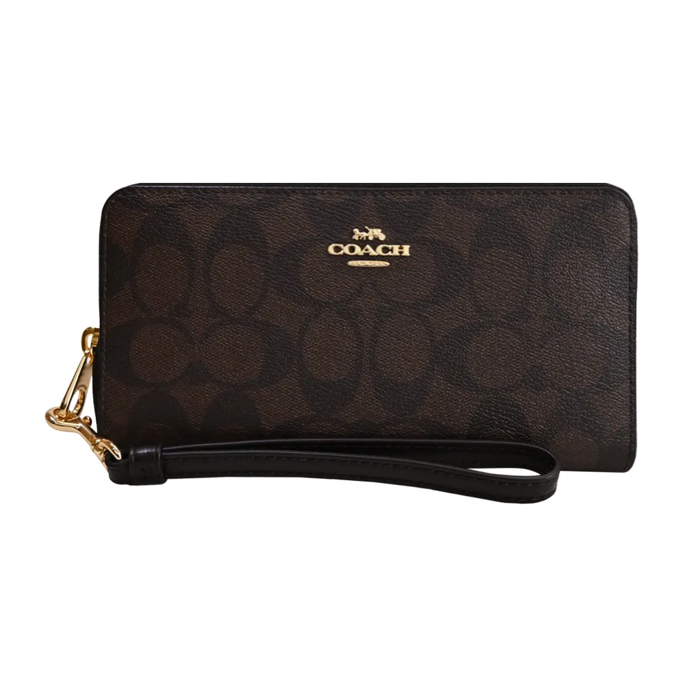 COACH 經典馬車C LOGO PVC拉鍊長夾(卡其白) 歷史價格詳細信息