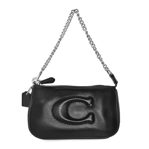 【COACH】線縫C字全皮立體彎底肩背-斜背兩用包(糖果粉/小款) 歷史價格詳細信息