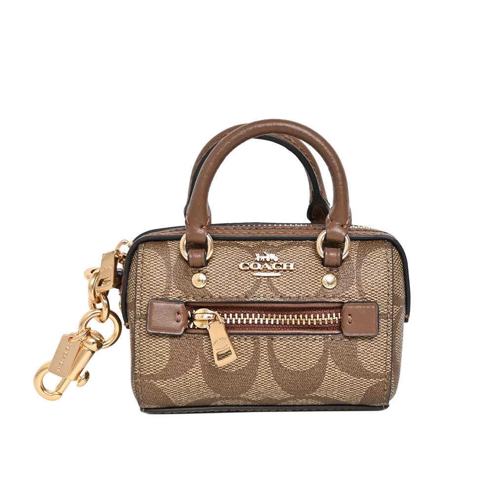 COACH深咖C Logo黑邊真皮釦式三摺內拉鍊袋短夾 歷史價格詳細信息