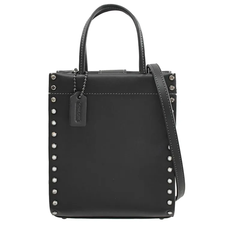 COACH CE729 CASHIN 水晶鉚釘迷你兩用托特包.桃紅 歷史價格詳細信息