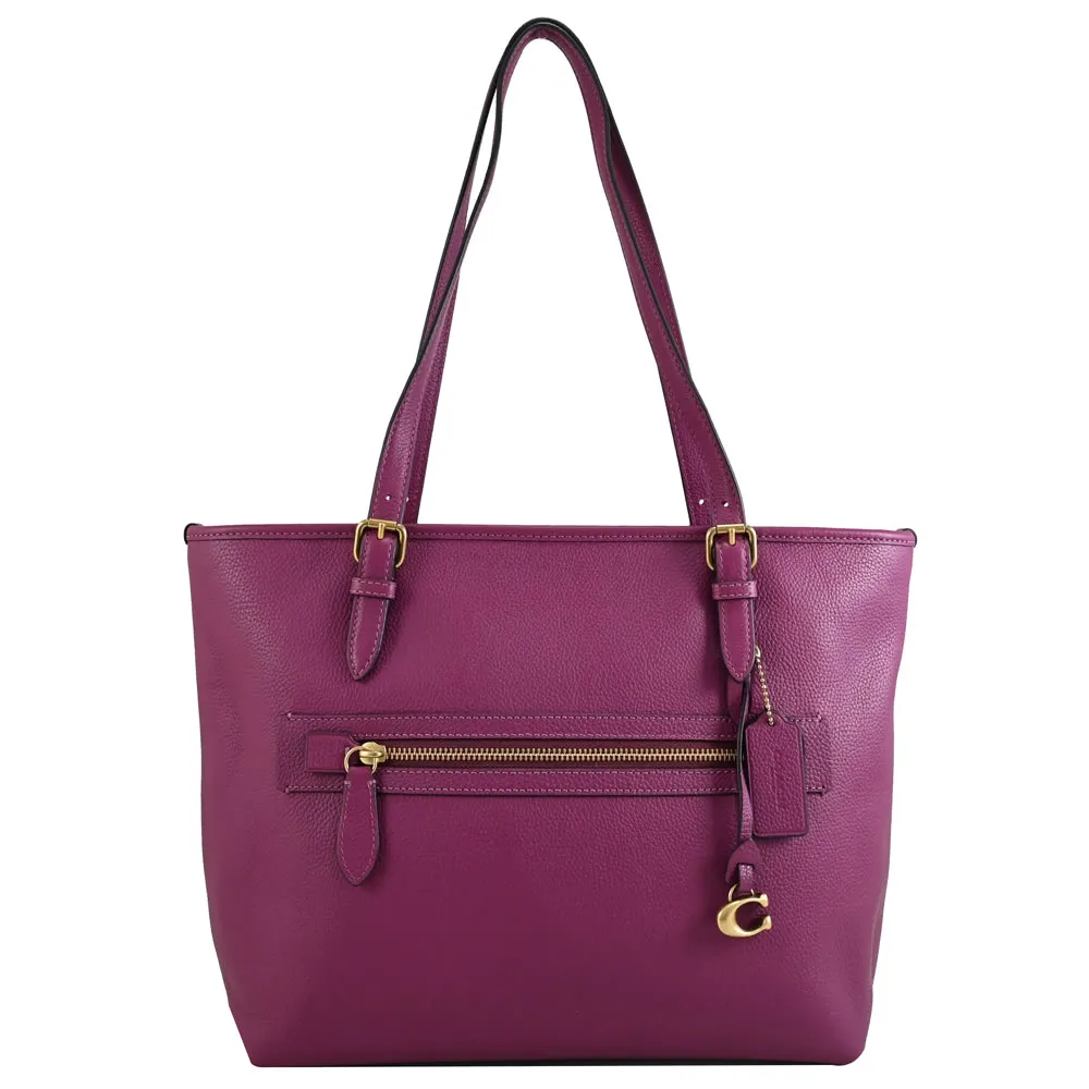 COACH CC395 Taylor 荔枝皮革肩背托特包.粉 歷史價格詳細信息