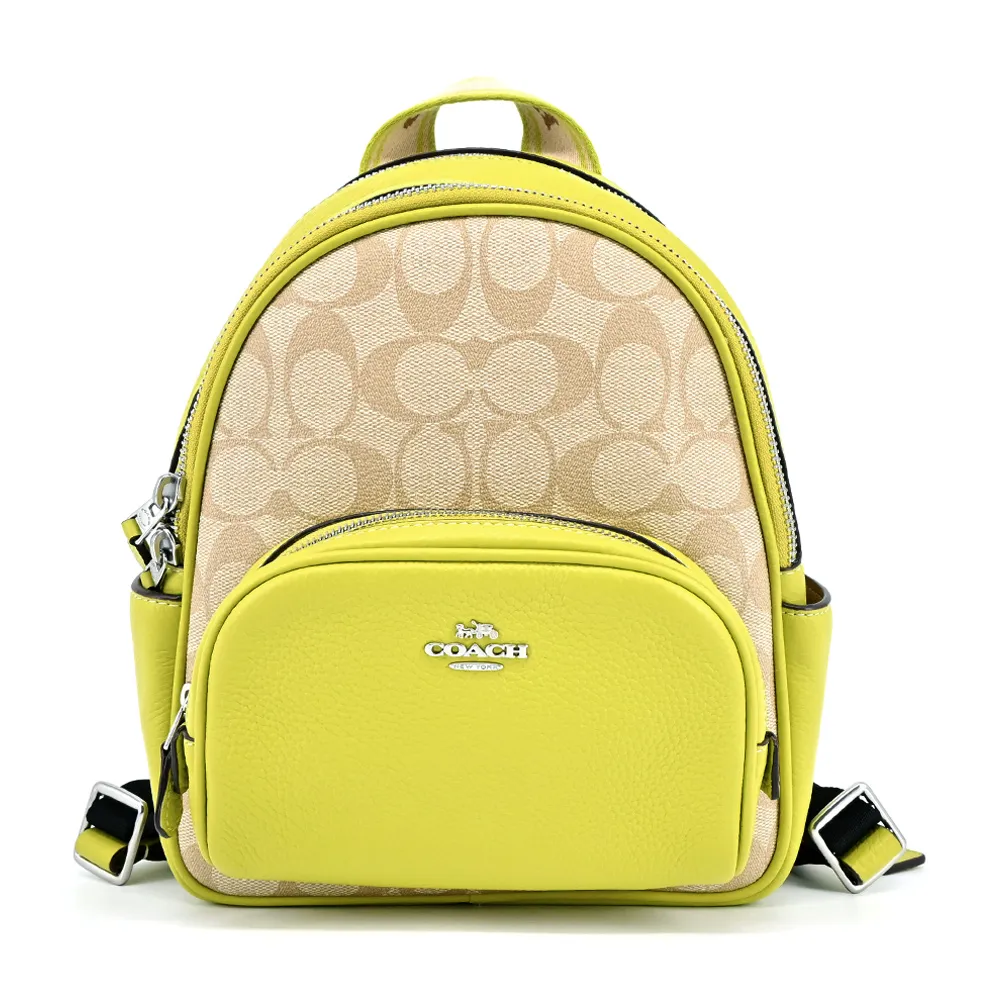 COACH 芥末黃 荔枝紋真皮 可手提可肩揹 兩用包 歷史價格詳細信息