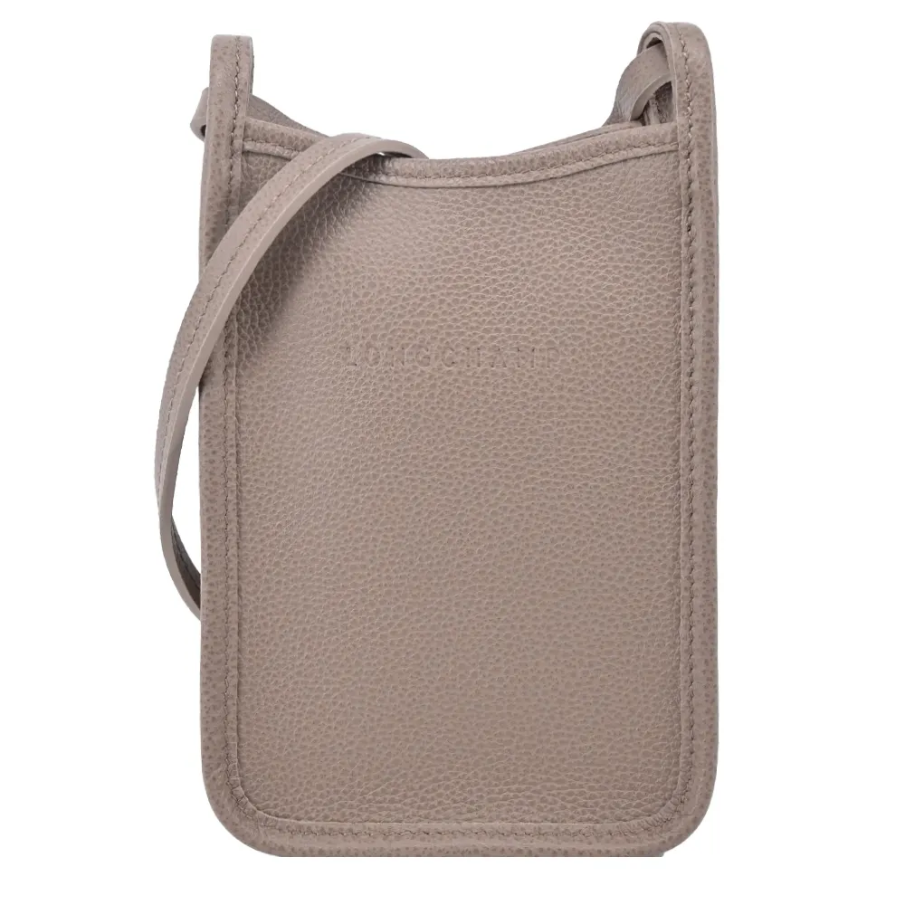 LONGCHAMP LE FOULONNÉ系列氈製羊毛寬背帶翻蓋斜背包(中/黑) 歷史價格詳細信息