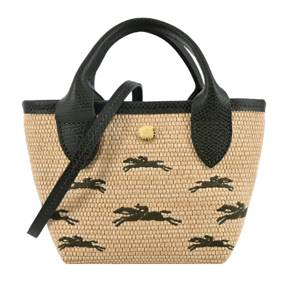 LONGCHAMP LE PLIAGE系列奔馬棉質防水斜紋布化妝/斜背包(迷你/米) 歷史價格詳細信息