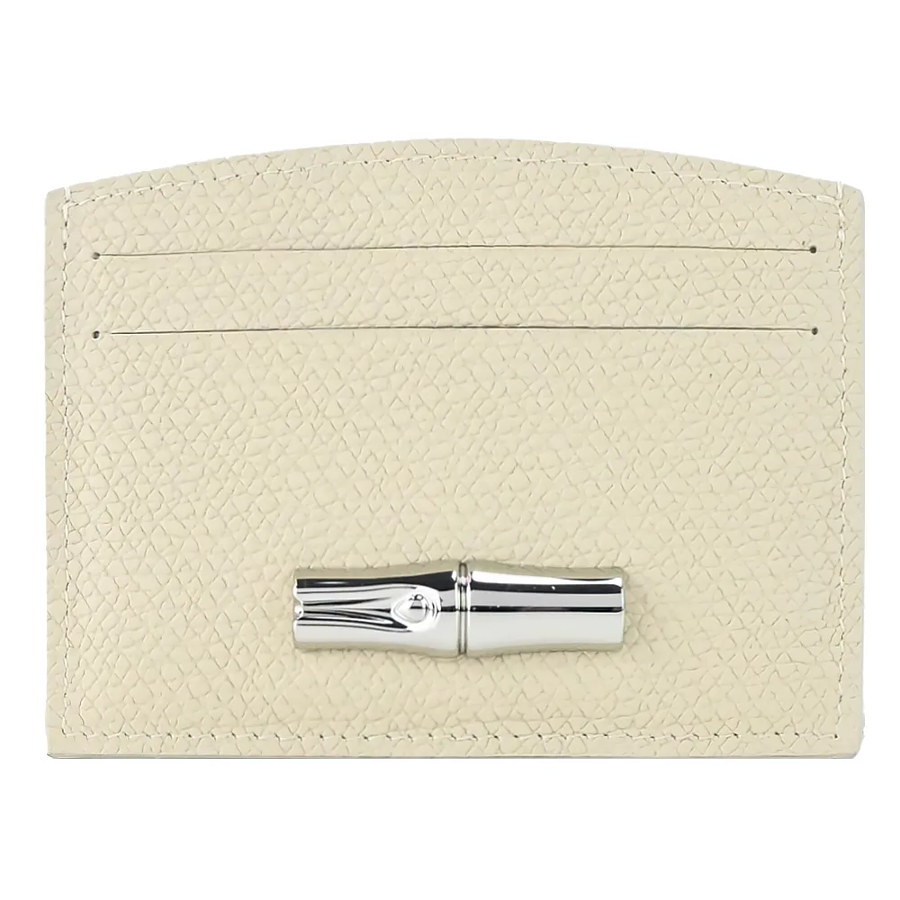 LONGCHAMP ROSEAU系列竹節卵石紋牛皮名片夾(白紙) 歷史價格詳細信息