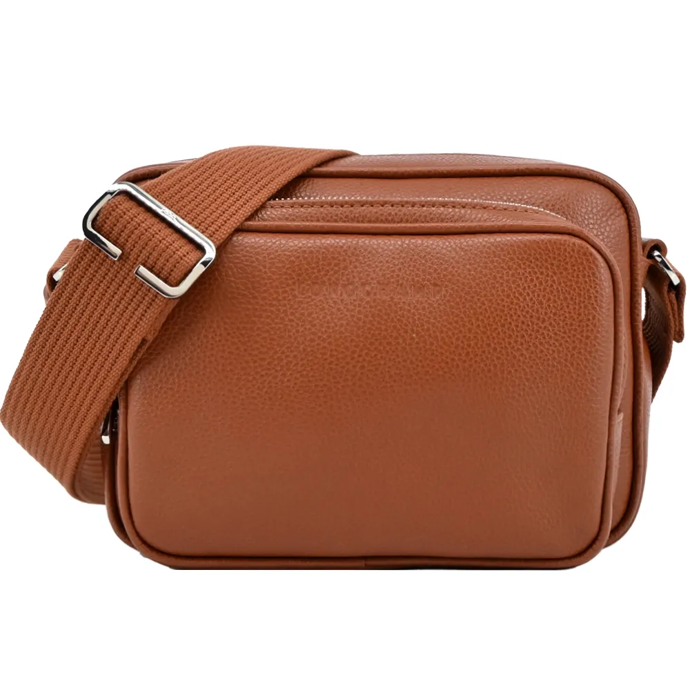 LONGCHAMP LE FOULONN? 系列牛皮方形斜背包(小/紅褐) 歷史價格詳細信息