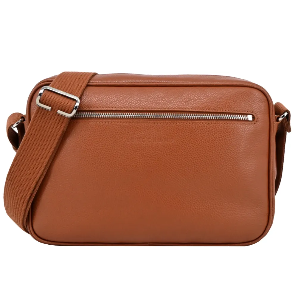 LONGCHAMP LE FOULONN? 系列牛皮方形斜背包(小/紅褐) 歷史價格詳細信息