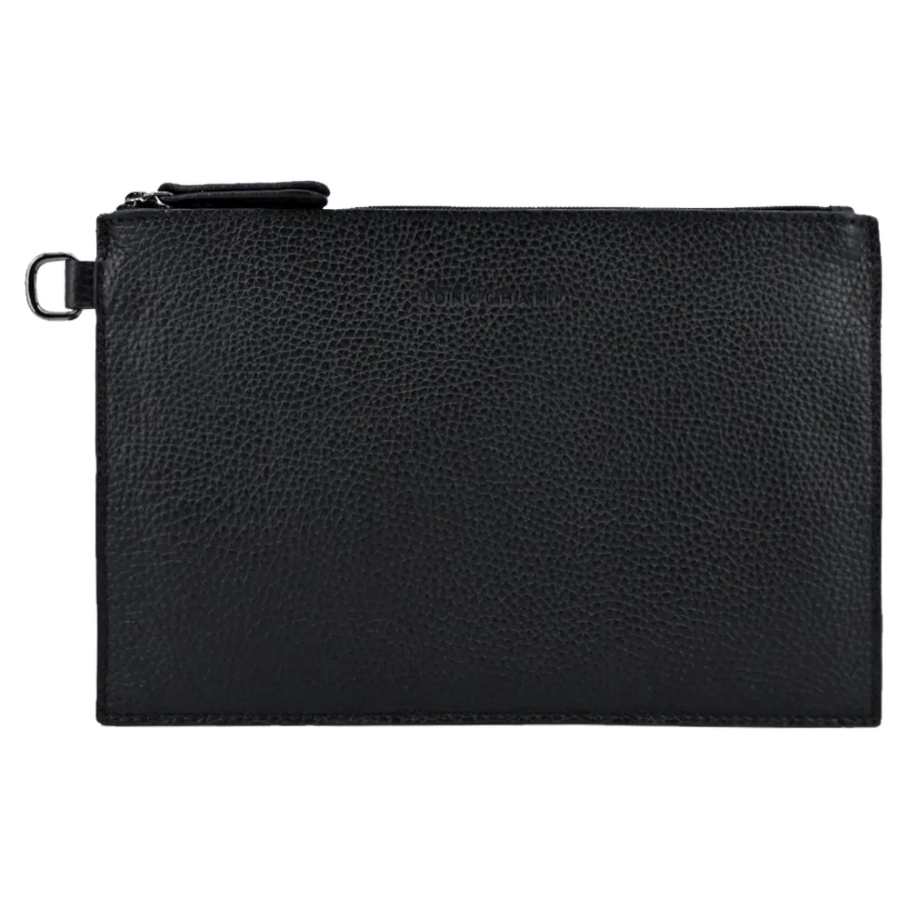 LONGCHAMP ROSEAU ESSENTIAL系列牛皮萬用手拿包(黑) 歷史價格詳細信息