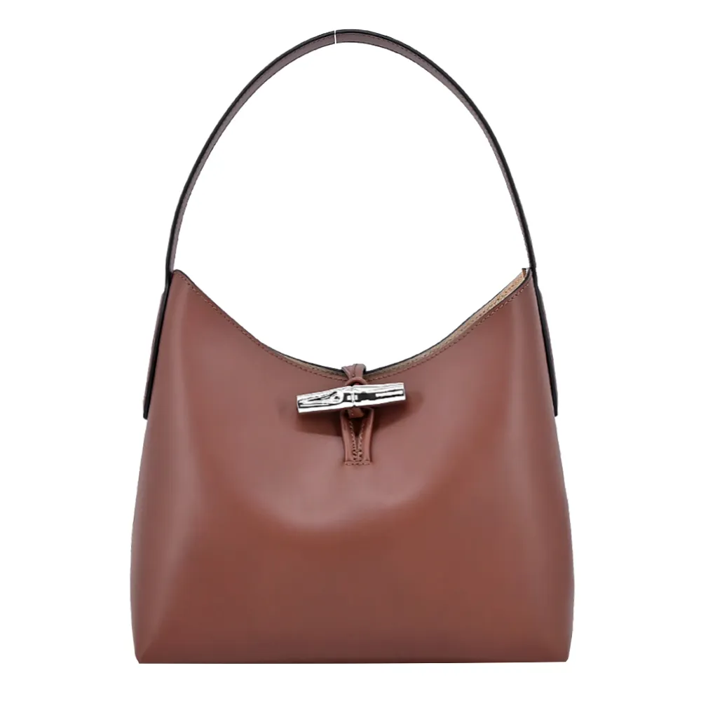 LONGCHAMP ROSEAU系列竹節小羊皮水桶斜背包(迷你/白) 歷史價格詳細信息