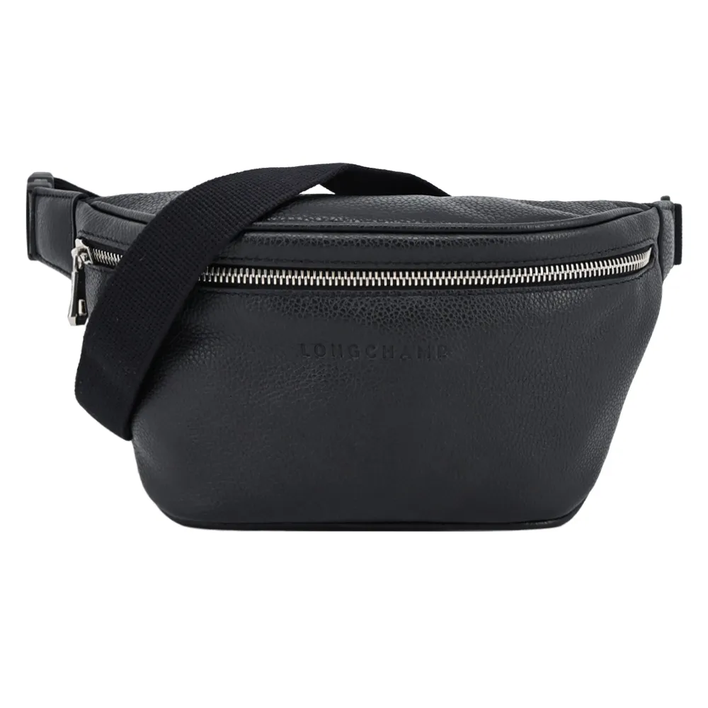 【LONGCHAMP】LONGCHAMP LE FOULONN☆ 壓印LOGO牛皮釦式斜背馬鞍包(小/黑) 歷史價格詳細信息