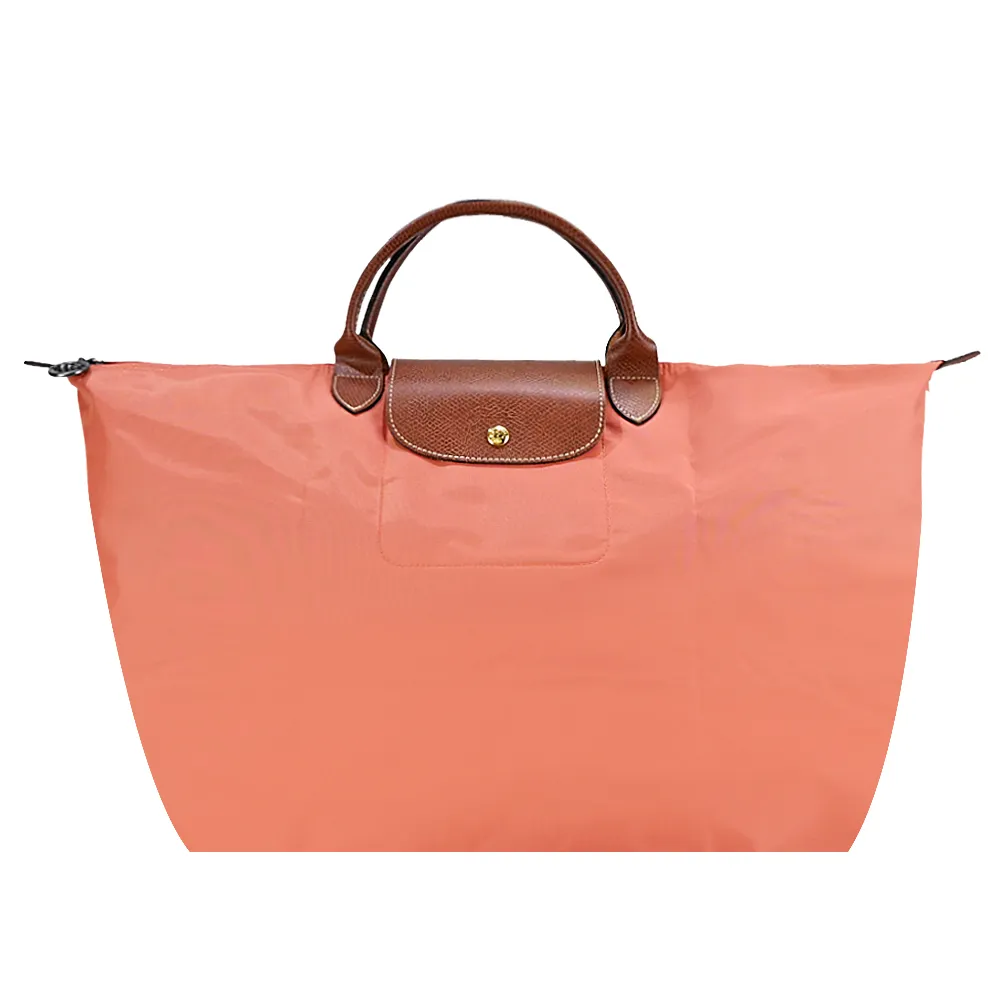 LONGCHAMP LE PLIAGE系列短把尼龍摺疊水餃包(小/牧丹粉) 歷史價格詳細信息