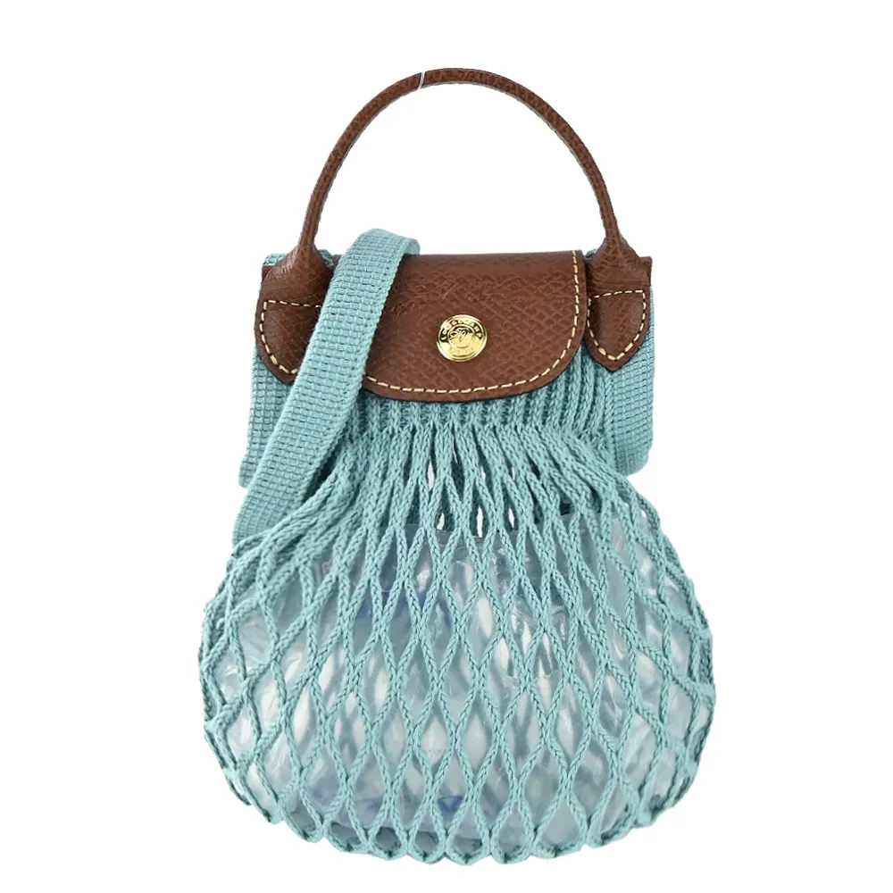 LONGCHAMP LE PLIAGE FILET系列網狀棉質手提/肩背兩用包(紅) 歷史價格詳細信息