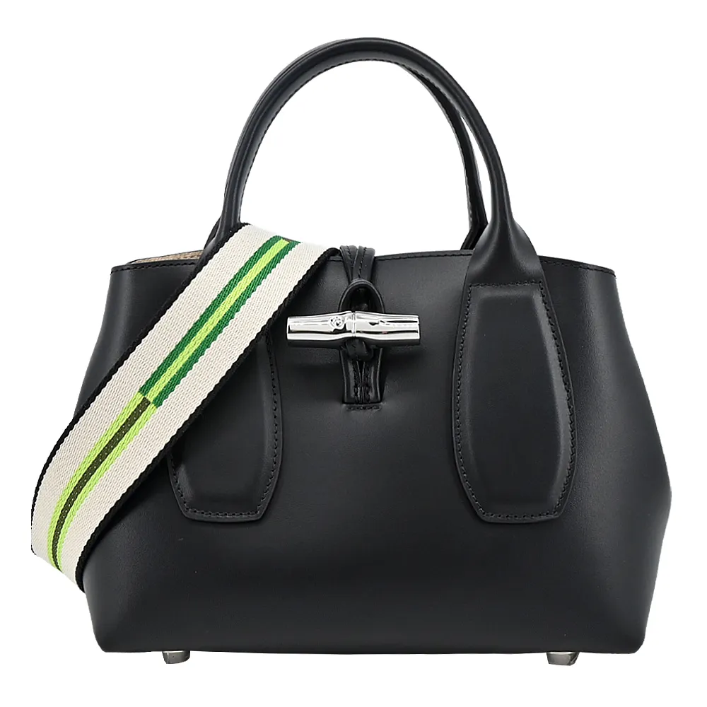 LONGCHAMP ROSEAU系列竹節小羊皮水桶斜背包(迷你/白) 歷史價格詳細信息