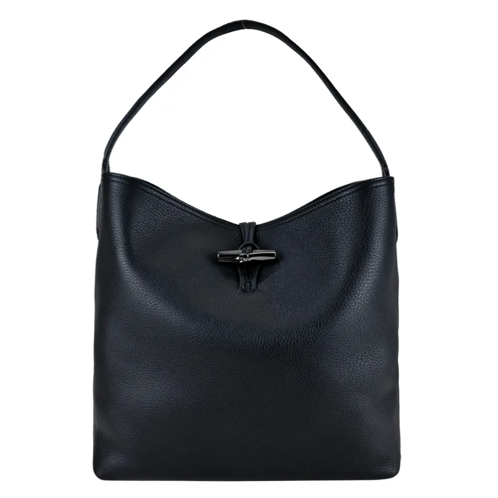 LONGCHAMP ROSEAU系列金屬竹節卵石紋牛皮單肩包(淡粉) 歷史價格詳細信息