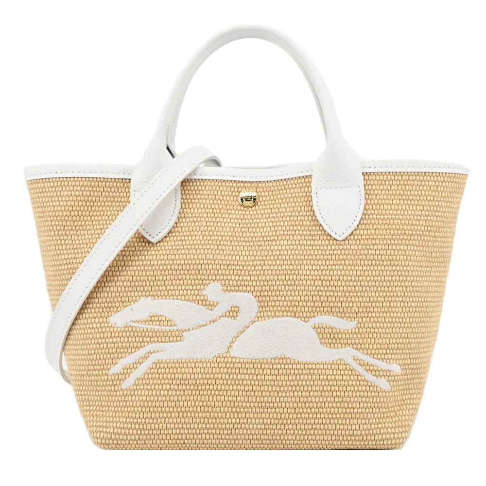 LONGCHAMP LE PLIAGE系列奔馬棉質防水斜紋布化妝/斜背包(迷你/米) 歷史價格詳細信息