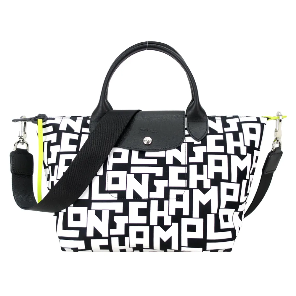 LONGCHAMP LE PLIAGE LGP系列滿版手拿包(黑X白) 歷史價格詳細信息