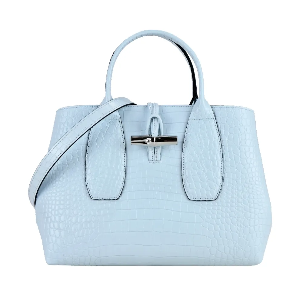 LONGCHAMP ROSEAU系列竹節鱷魚紋牛皮單肩包(小/柳橙) 歷史價格詳細信息