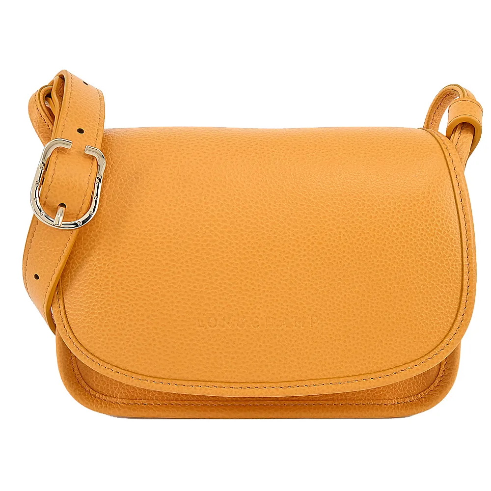 LONGCHAMP LE FOULONNÉ系列氈製羊毛寬背帶翻蓋斜背包(中/黑) 歷史價格詳細信息