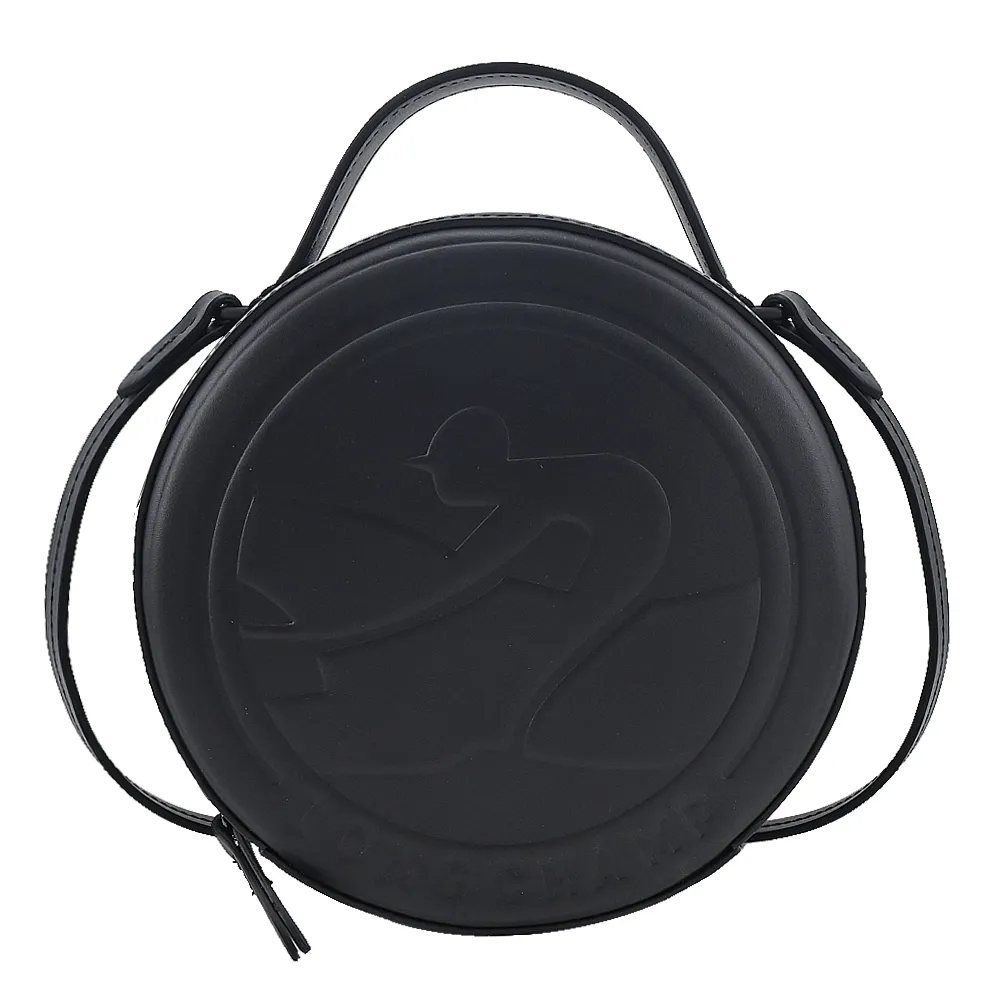 LONGCHAMP BOX-TROT系列小牛皮帆布拼接金屬LOGO翻蓋斜背包(中/白蘭地酒) 歷史價格詳細信息