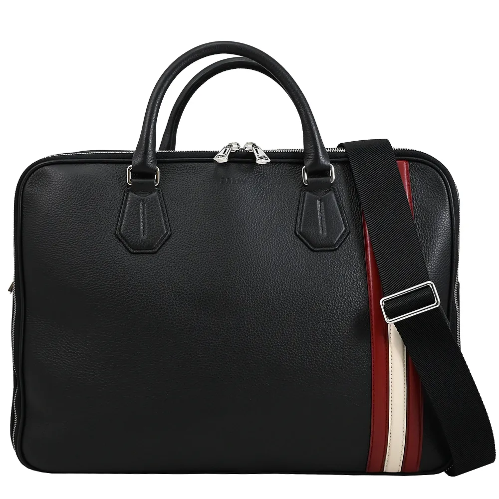 【BALLY】黑色雙提把牛皮托特包(bally 托特包) 歷史價格詳細信息