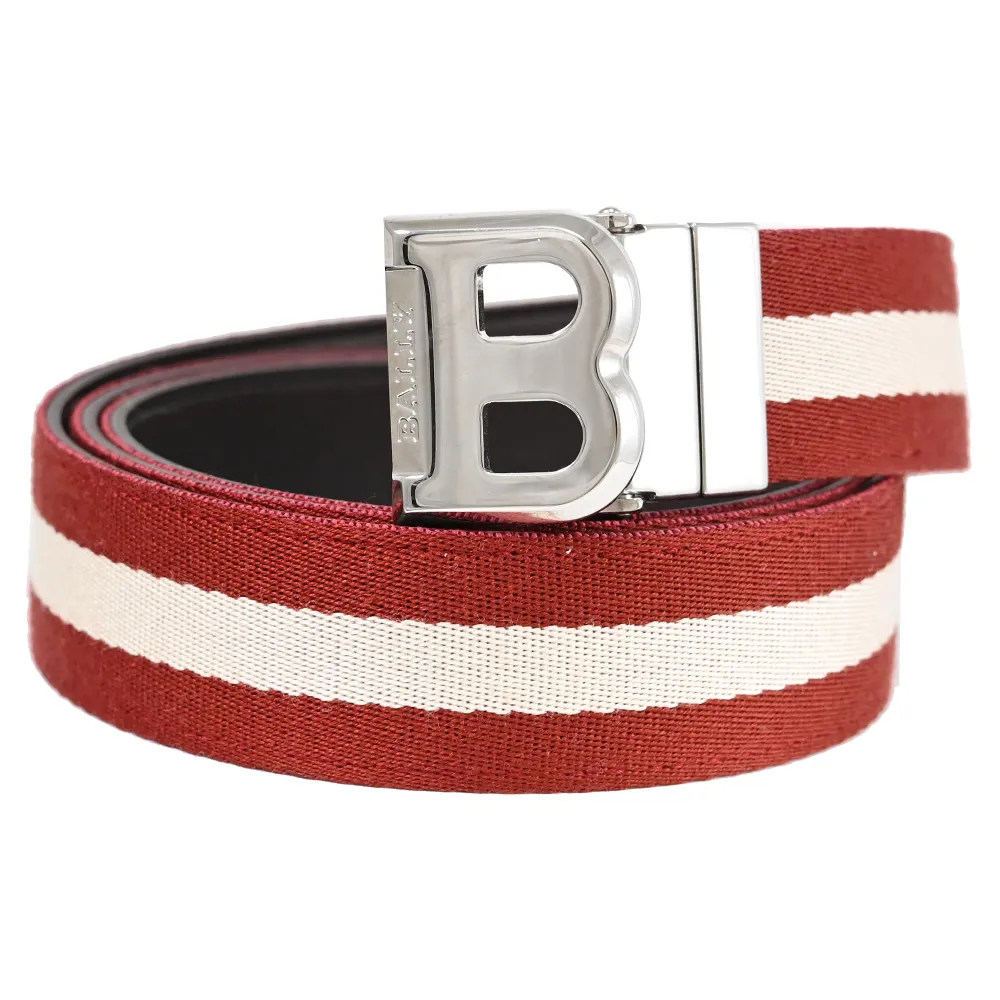 BALLY B-BUCKLE 3.5cm 銀釦小牛皮皮帶(黑色) 6306657 歷史價格詳細信息