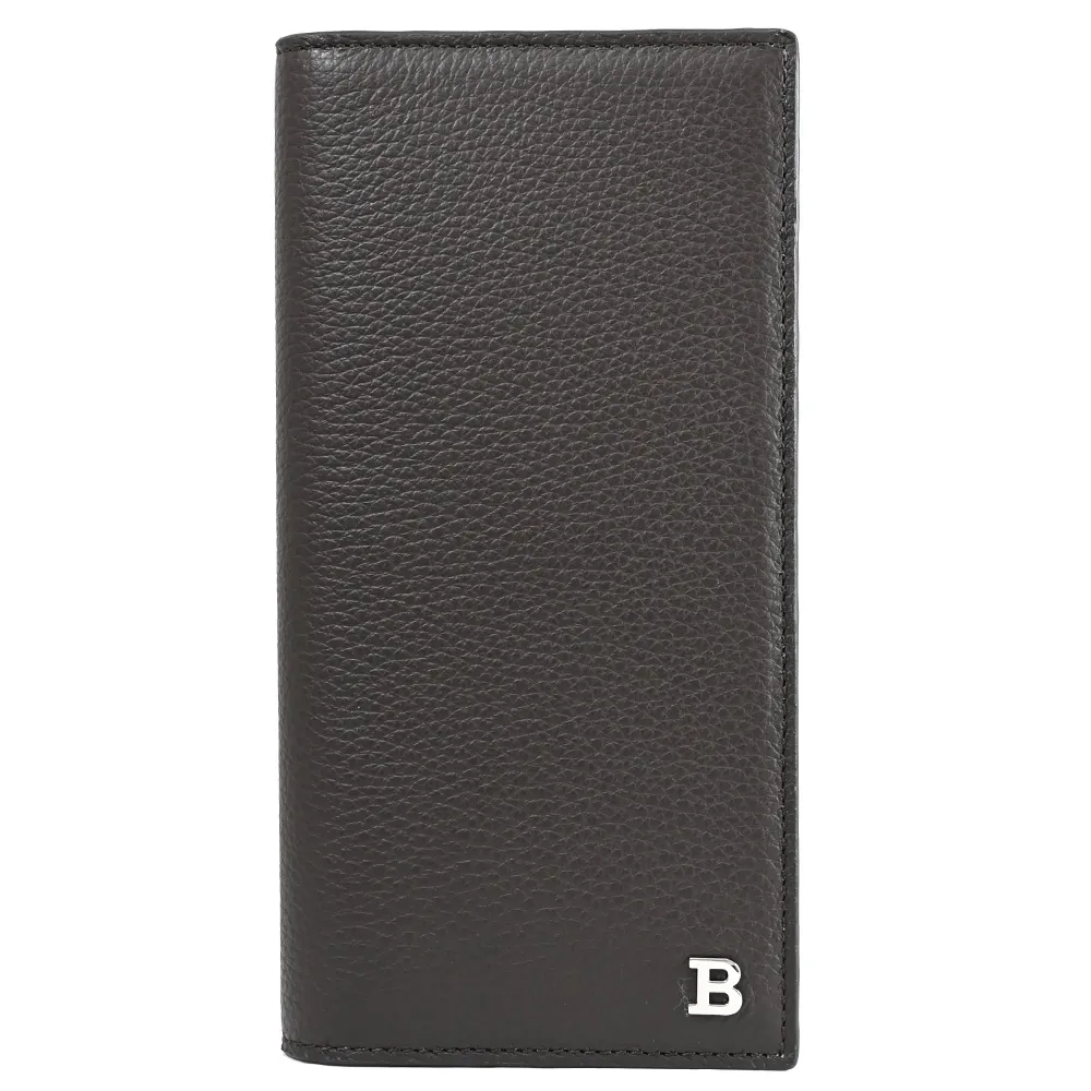BALLY 6306300 BALEE金屬LOGO粒紋牛皮對開卡片夾.深咖 歷史價格詳細信息