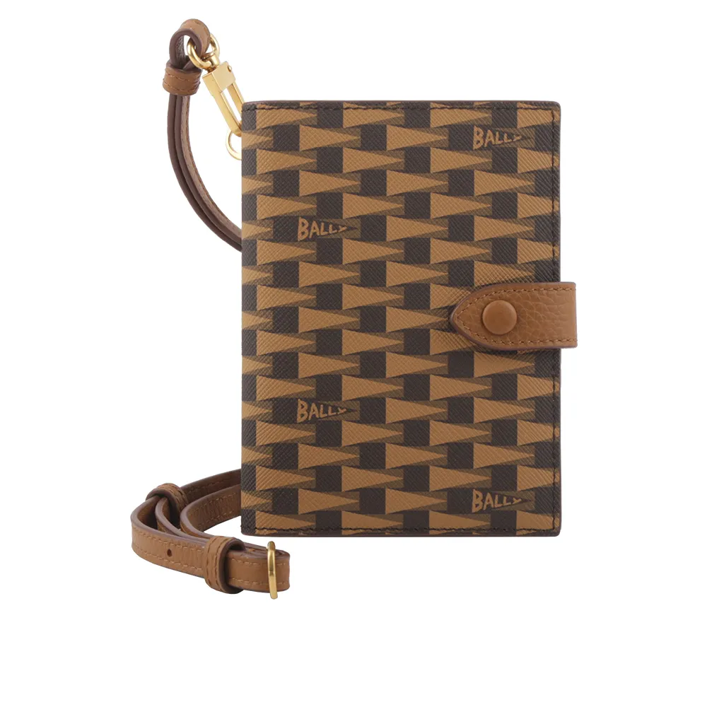 【BALLY】棕色MONOGRAM拼色半月包(Bally 女包肩背包) 歷史價格詳細信息