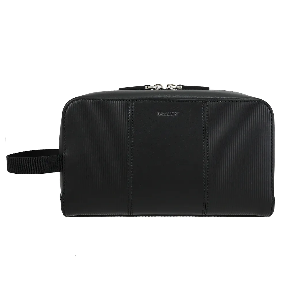 BALLY 6307872 LEONN 條紋牛皮拉鍊大手拿包.黑 價格比較,價格查詢,歷史價格詳細信息