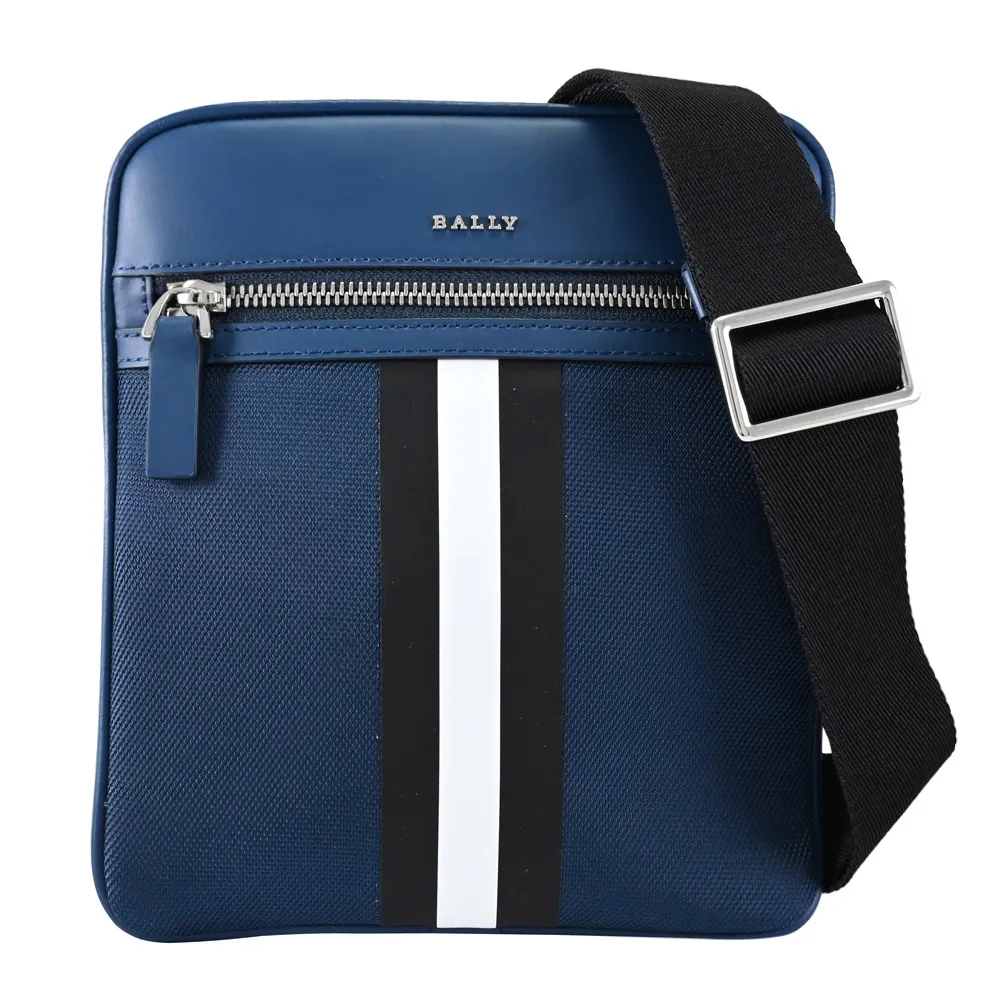 BALLY 6304468 THATE 經典織帶印花肩斜背胸口/腰包.藍 歷史價格詳細信息