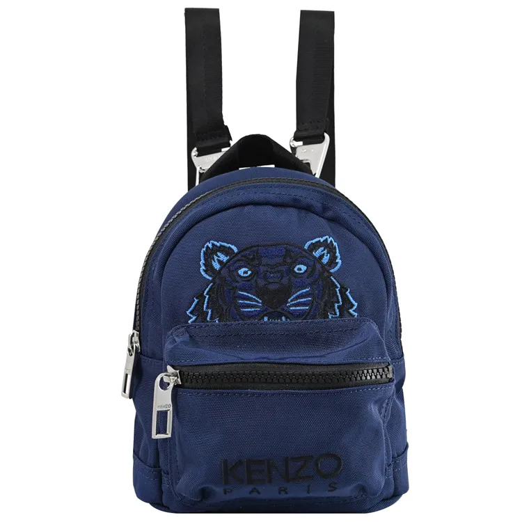 KENZO 5SF301 經典電繡虎頭帆布三用迷你後背包.藍/橘 歷史價格詳細信息
