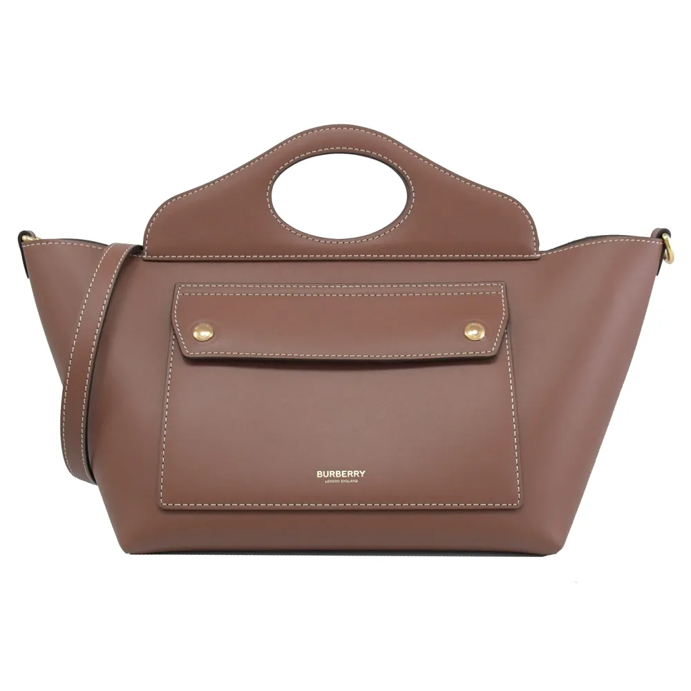 BURBERRY 8039045 Mini Soft Pocket牛皮手提兩用包.咖 價格比較,價格查詢,歷史價格詳細信息