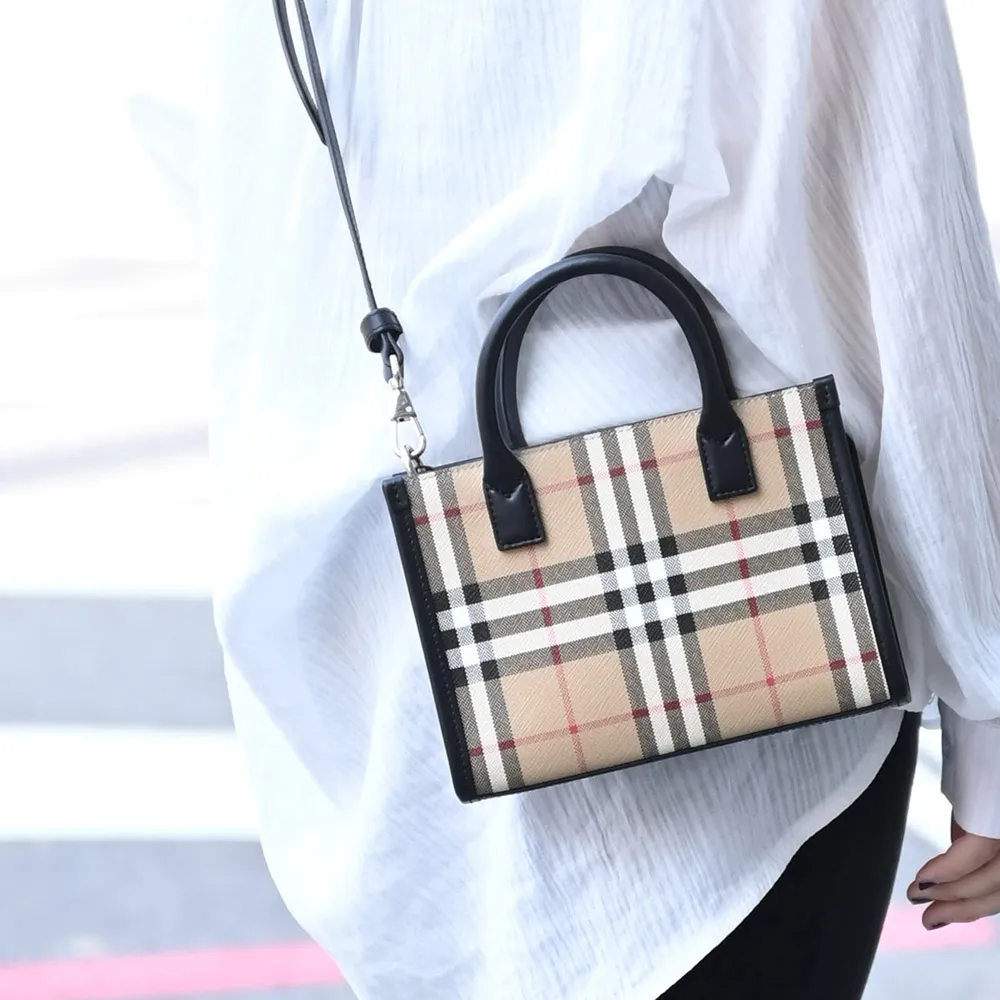 BURBERRY 8054861 MINI VINTAGE 格紋迷你兩用包.黑邊 歷史價格詳細信息