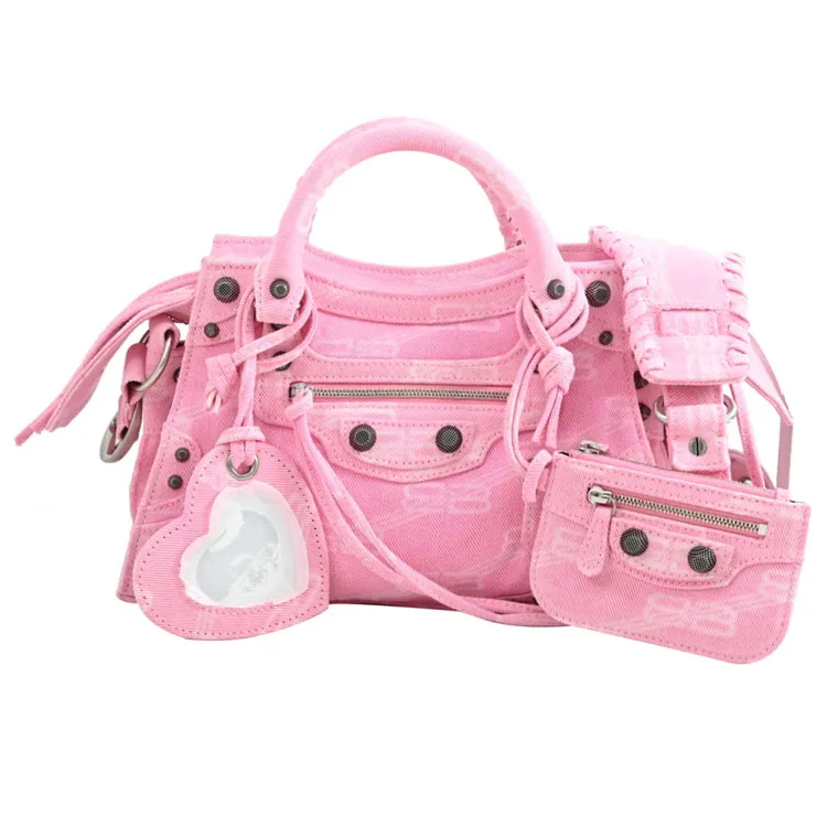 BALENCIAGA Neo Cagole 小款 牛仔布肩/斜背機車包(藍色) 歷史價格詳細信息