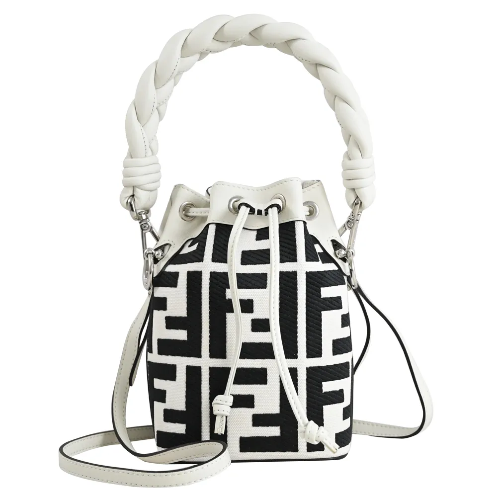 編織提把水桶包 潮百搭斜揹包 流行 歷史價格詳細信息