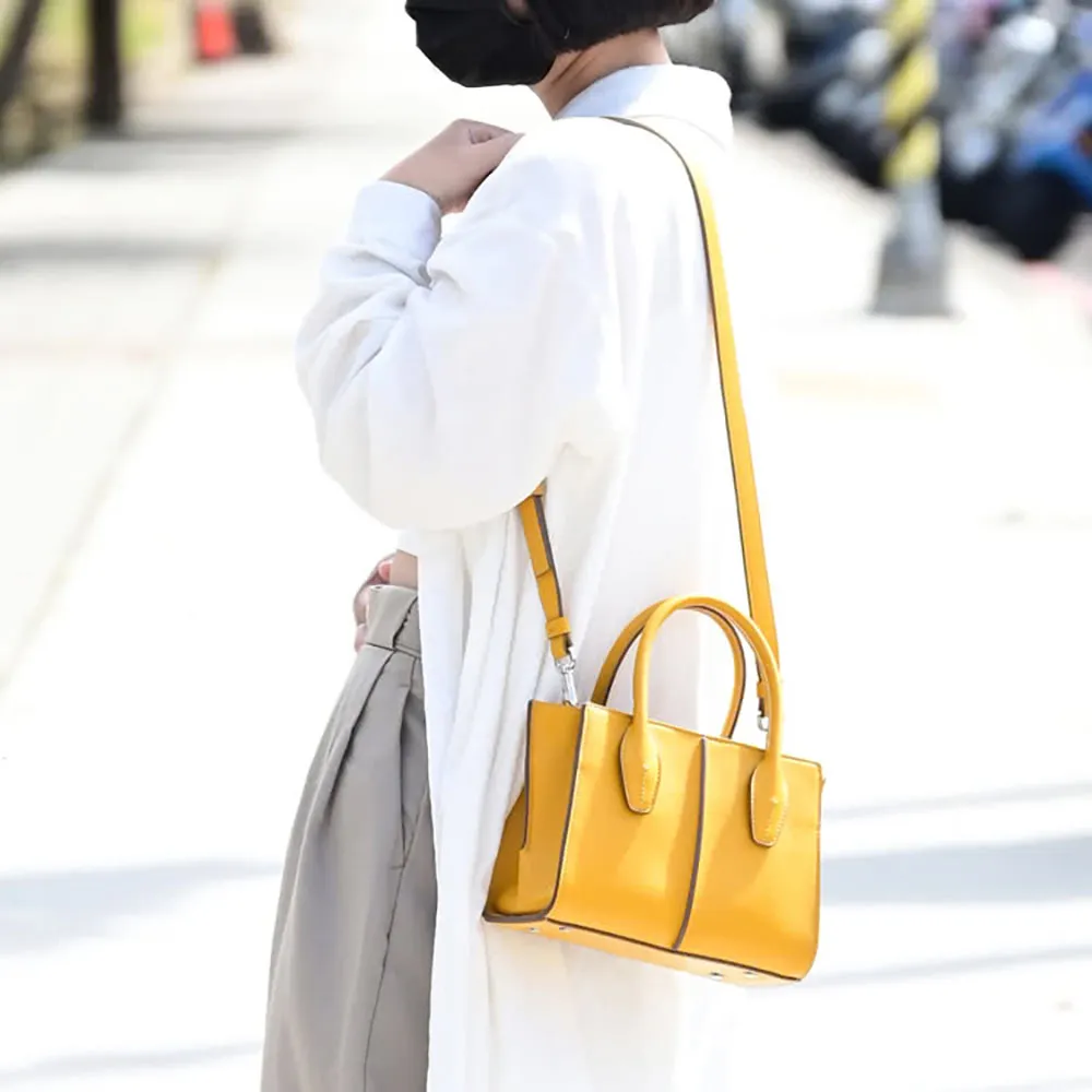 TODS Holly Mini 小牛皮雙層手提兩用包.黑 歷史價格詳細信息