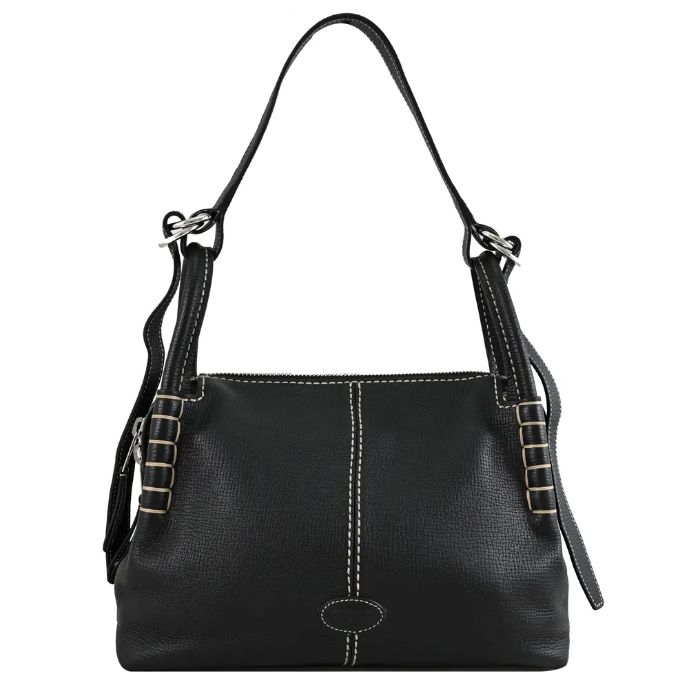 TODS 烙印LOGO草編拼接牛皮手提斜背兩用包.紫 歷史價格詳細信息