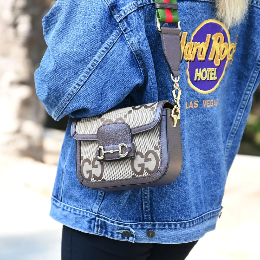 GUCCI Horsebit 1955 GG Supreme帆布手機斜背包(白色) 625615 92TCG 9761 歷史價格詳細信息