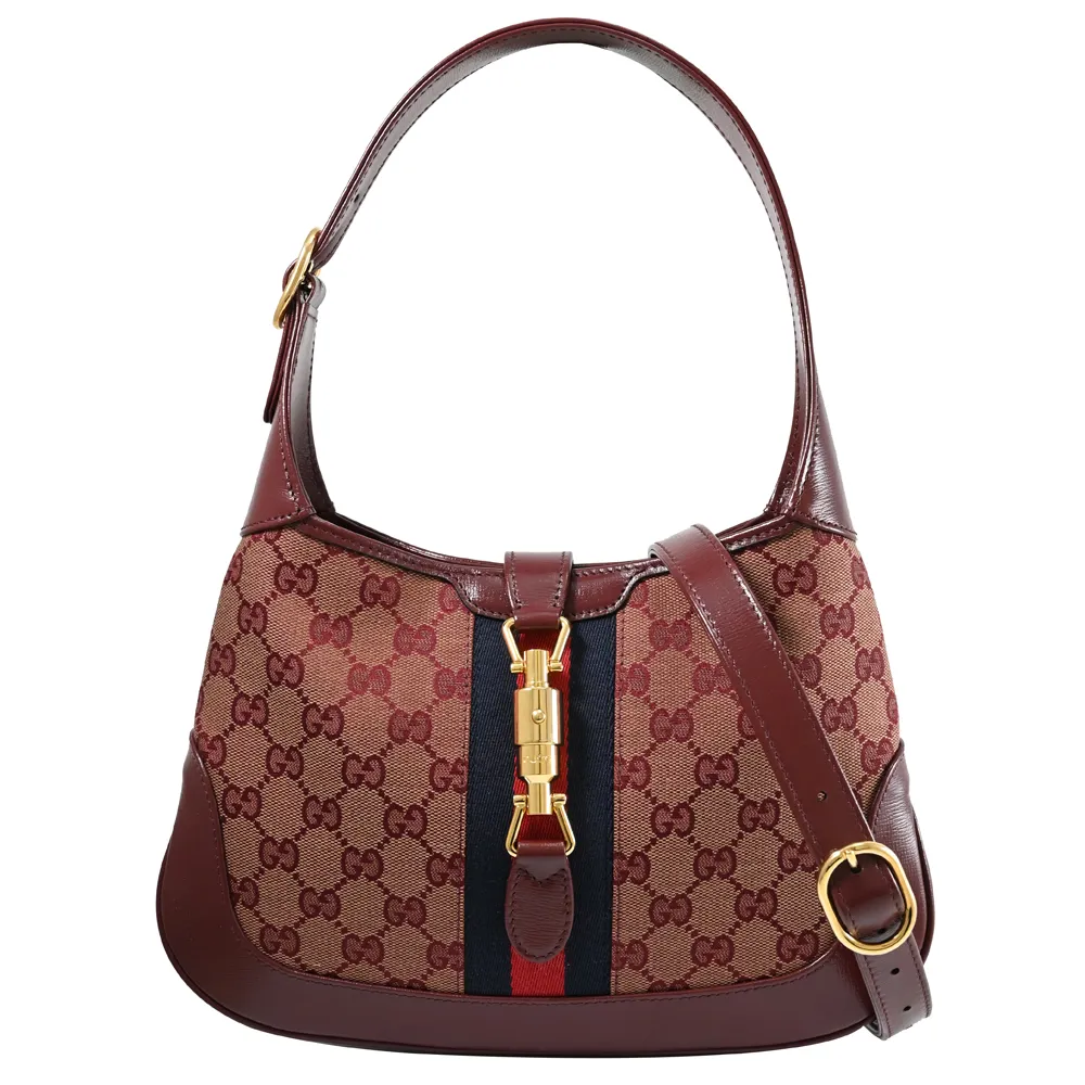 GUCCI Jackie 1961系列 GG Supreme帆布中號手提/肩背包(單寧藍) 歷史價格詳細信息