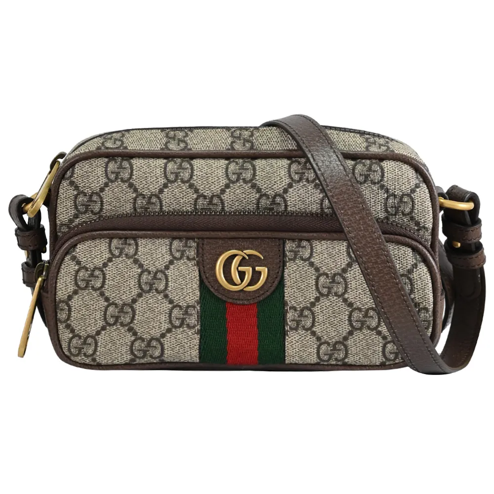 GUCCI 經典OphidiaGG印花帆布迷你水桶包(卡其棕) 歷史價格詳細信息